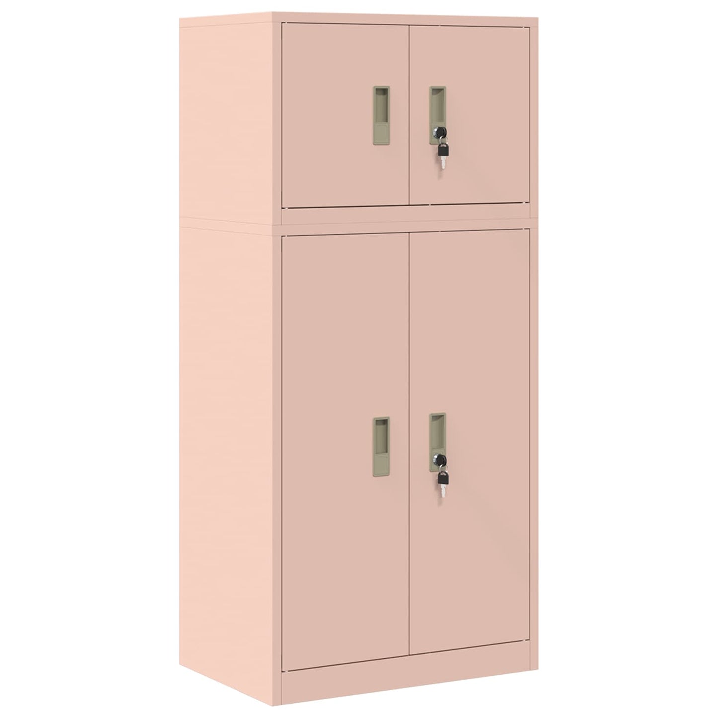 Oppbevaringsskap 2 stk. Rosa 60 x 40 x 130 cm Stål Låsbar