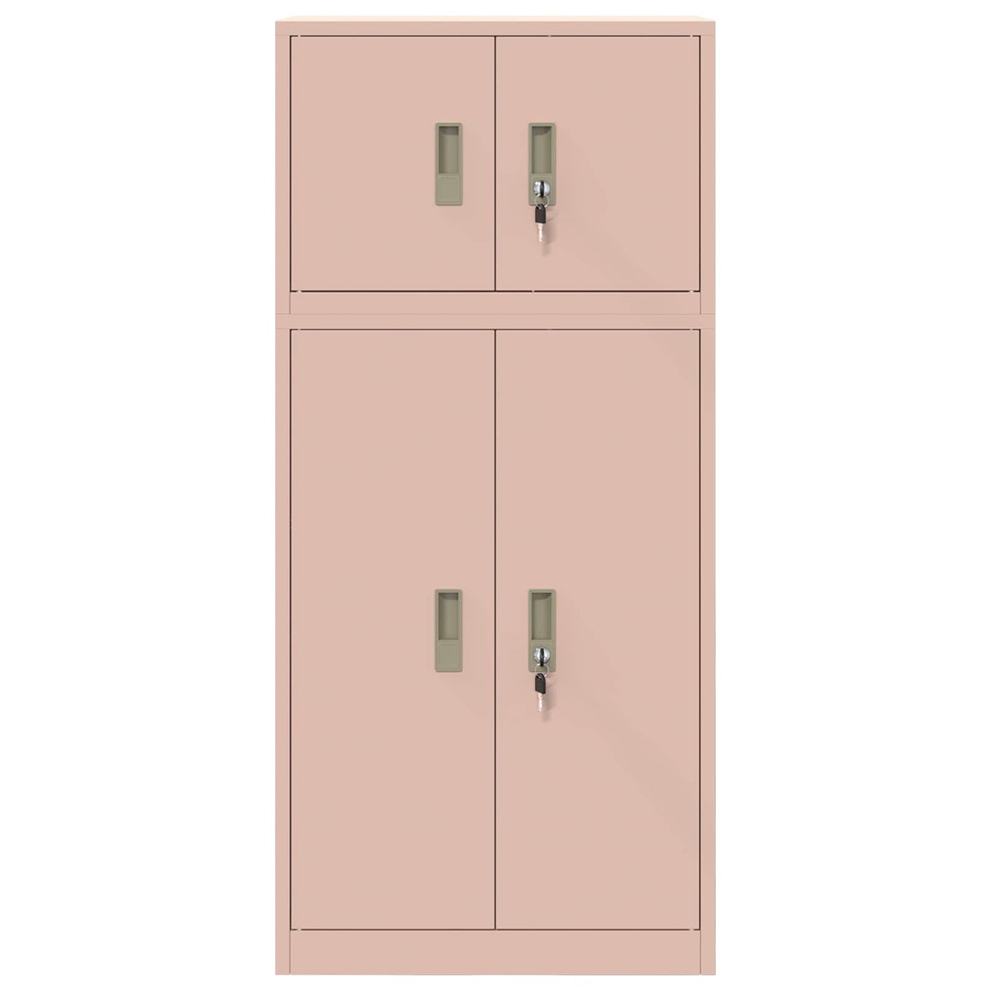 Oppbevaringsskap 2 stk. Rosa 60 x 40 x 130 cm Stål Låsbar