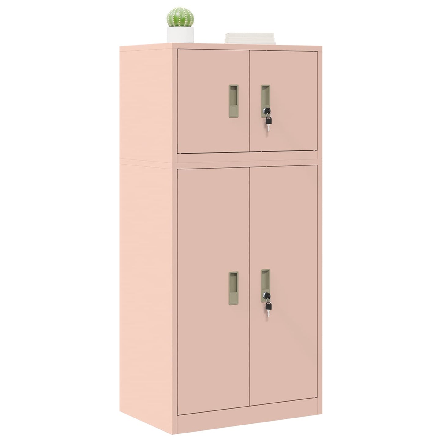 Oppbevaringsskap 2 stk. Rosa 60 x 40 x 130 cm Stål Låsbar