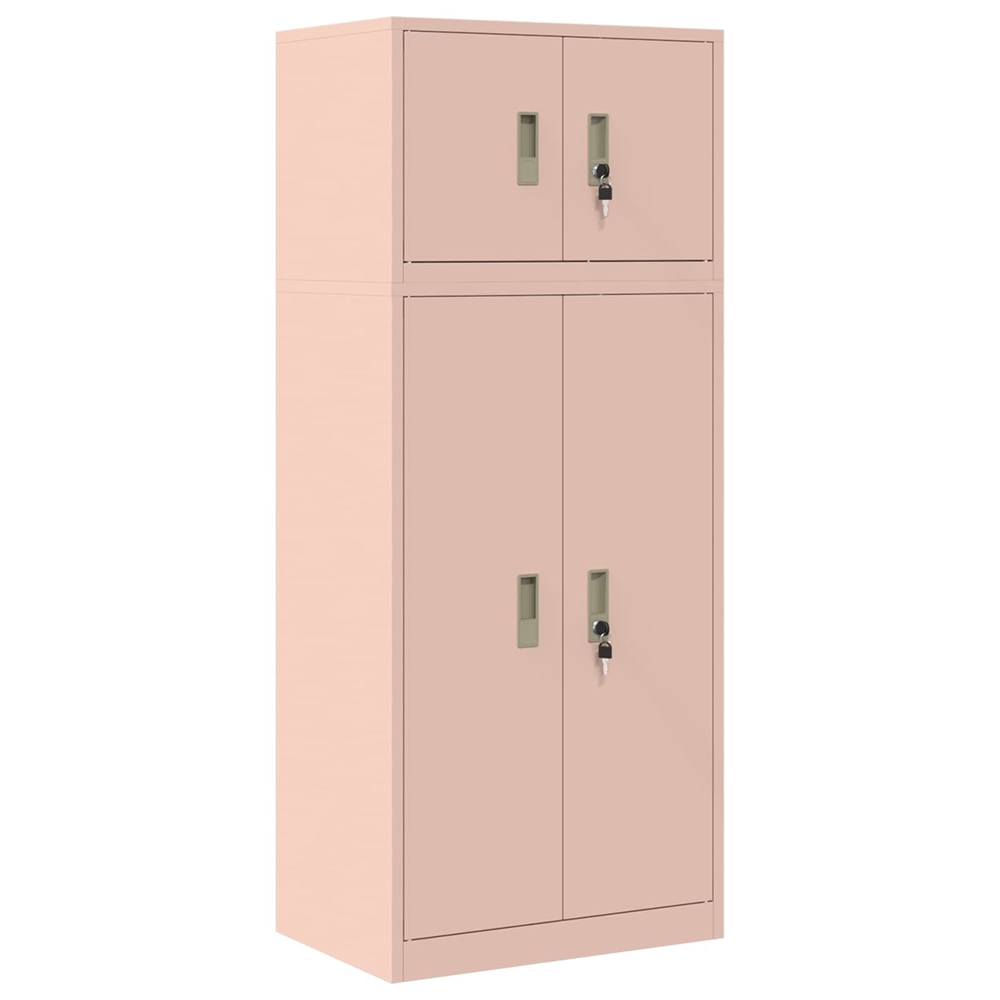Oppbevaringsskap 2 stk. Rosa 60 x 40 x 145 cm Stål Låsbar