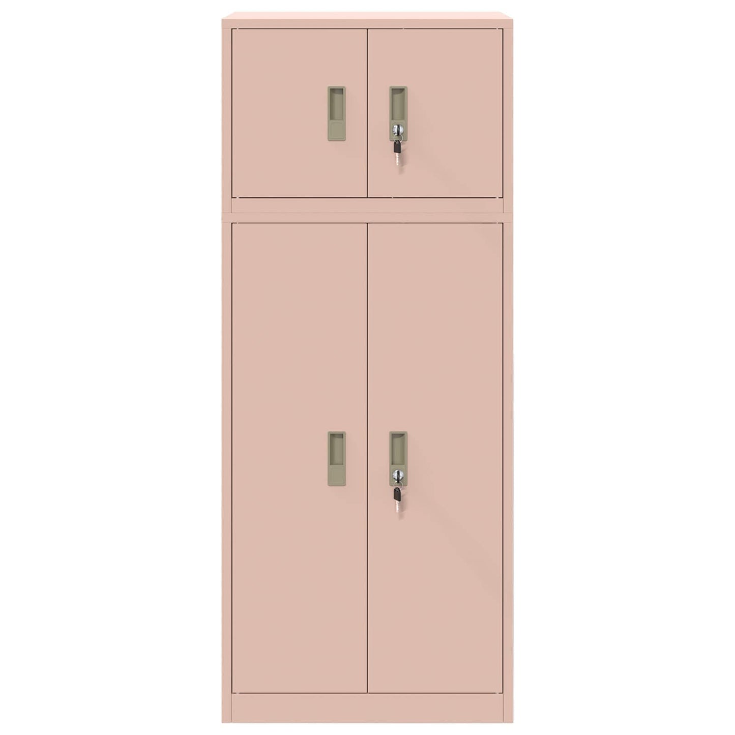 Oppbevaringsskap 2 stk. Rosa 60 x 40 x 145 cm Stål Låsbar