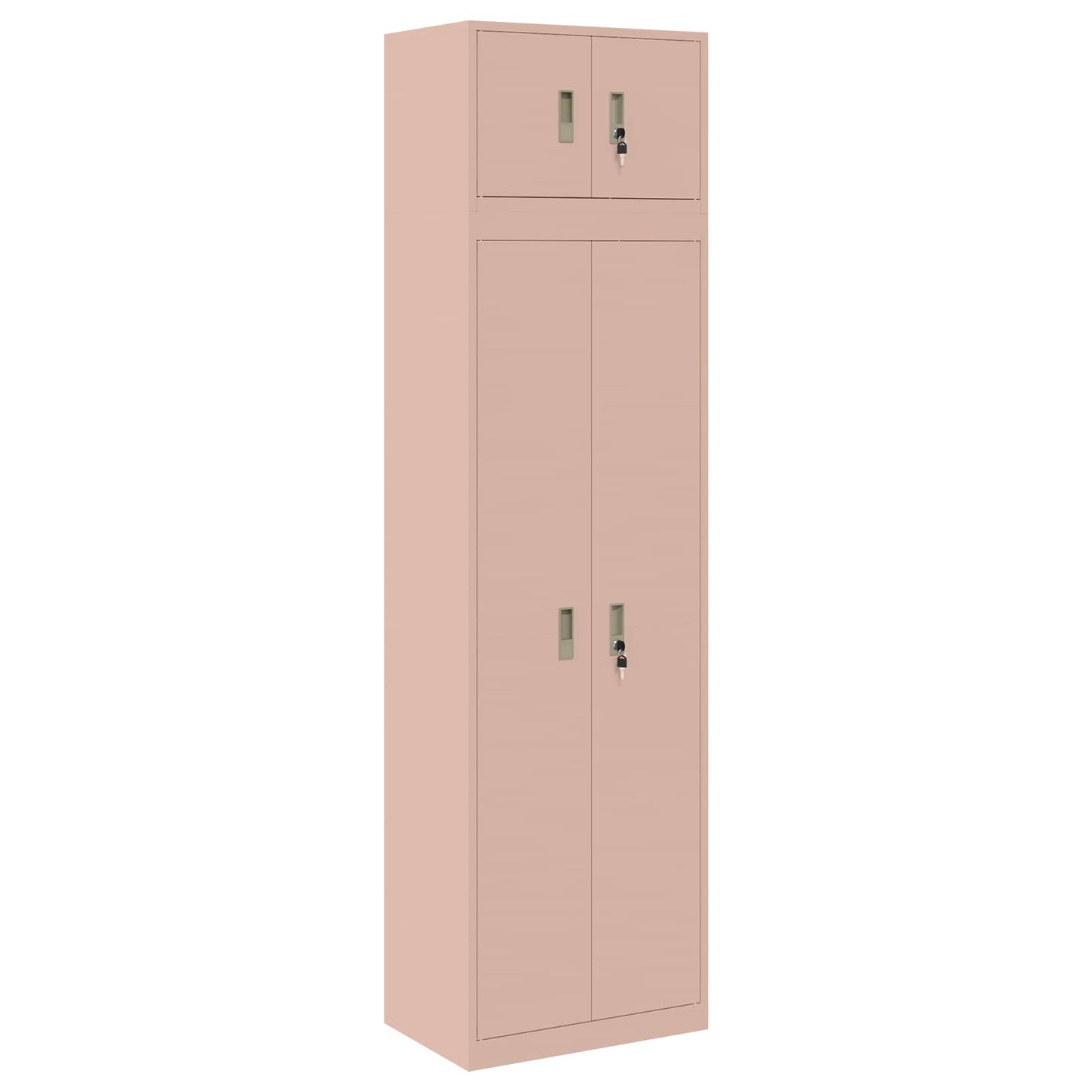 Oppbevaringsskap 2 stk. Rosa 60 x 40 x 220 cm Stål Låsbar