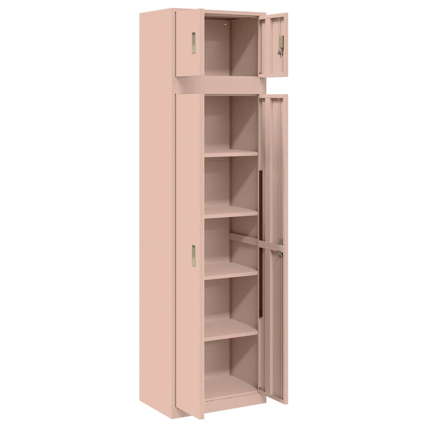 Oppbevaringsskap 2 stk. Rosa 60 x 40 x 220 cm Stål Låsbar