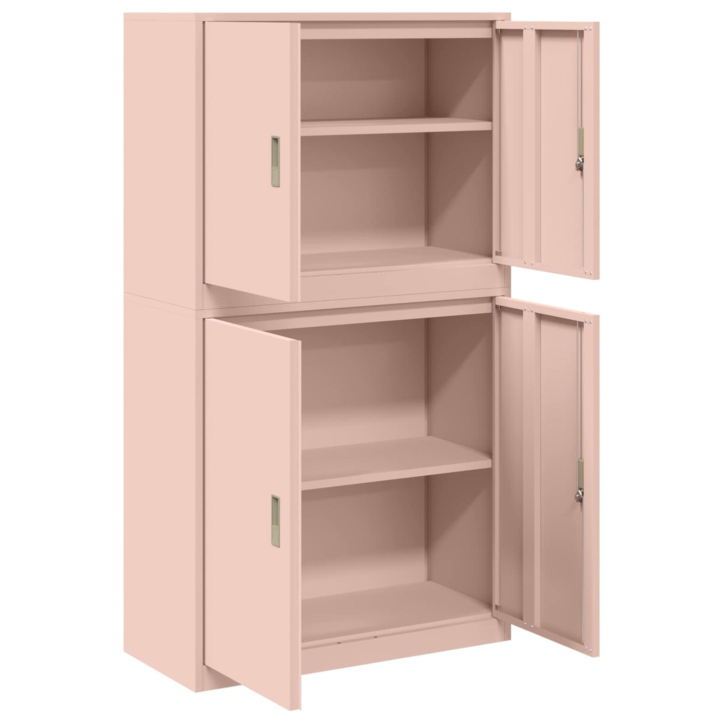 Oppbevaringsskap 2 stk. Rosa 90 x 40 x 160 cm Stål Låsbar