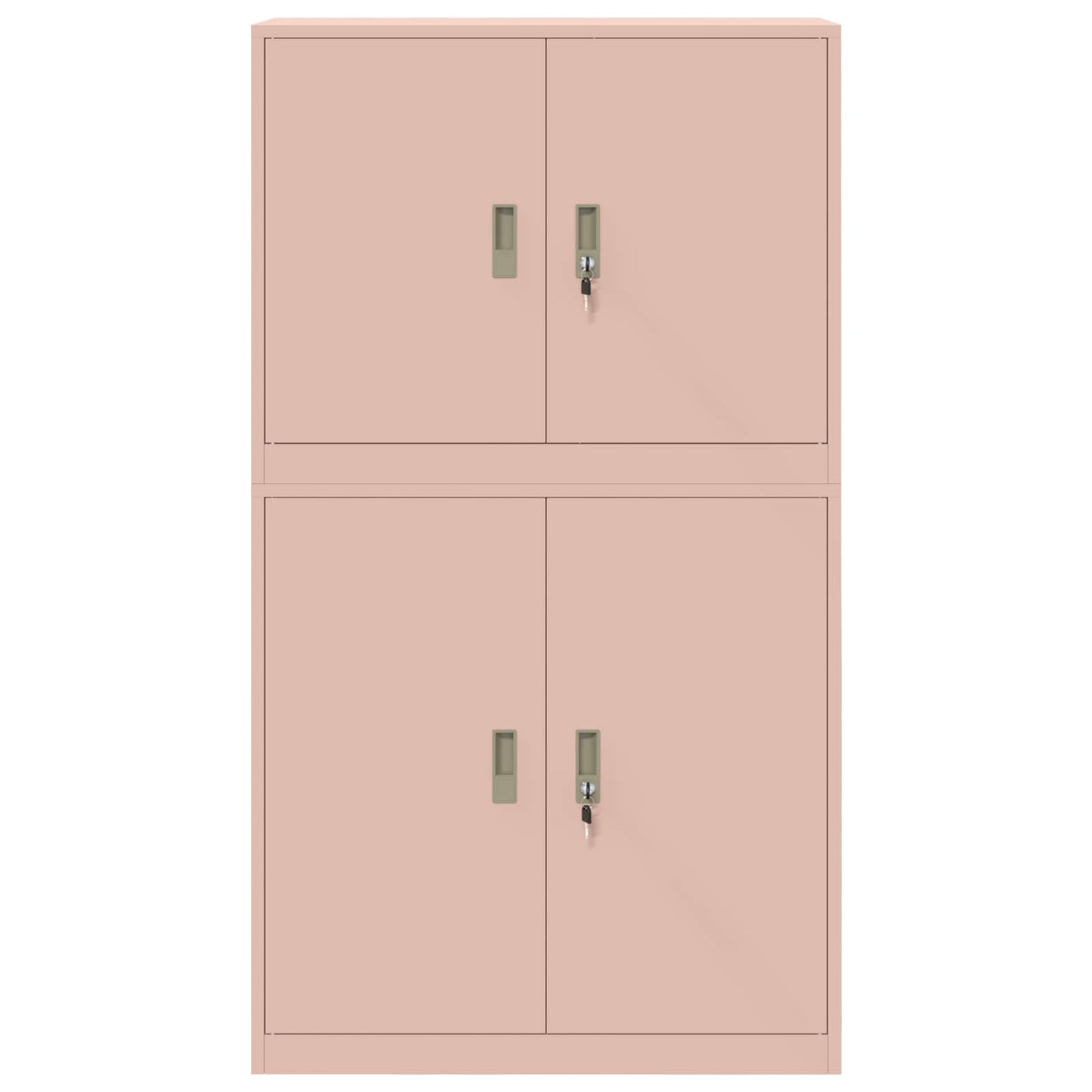 Oppbevaringsskap 2 stk. Rosa 90 x 40 x 160 cm Stål Låsbar