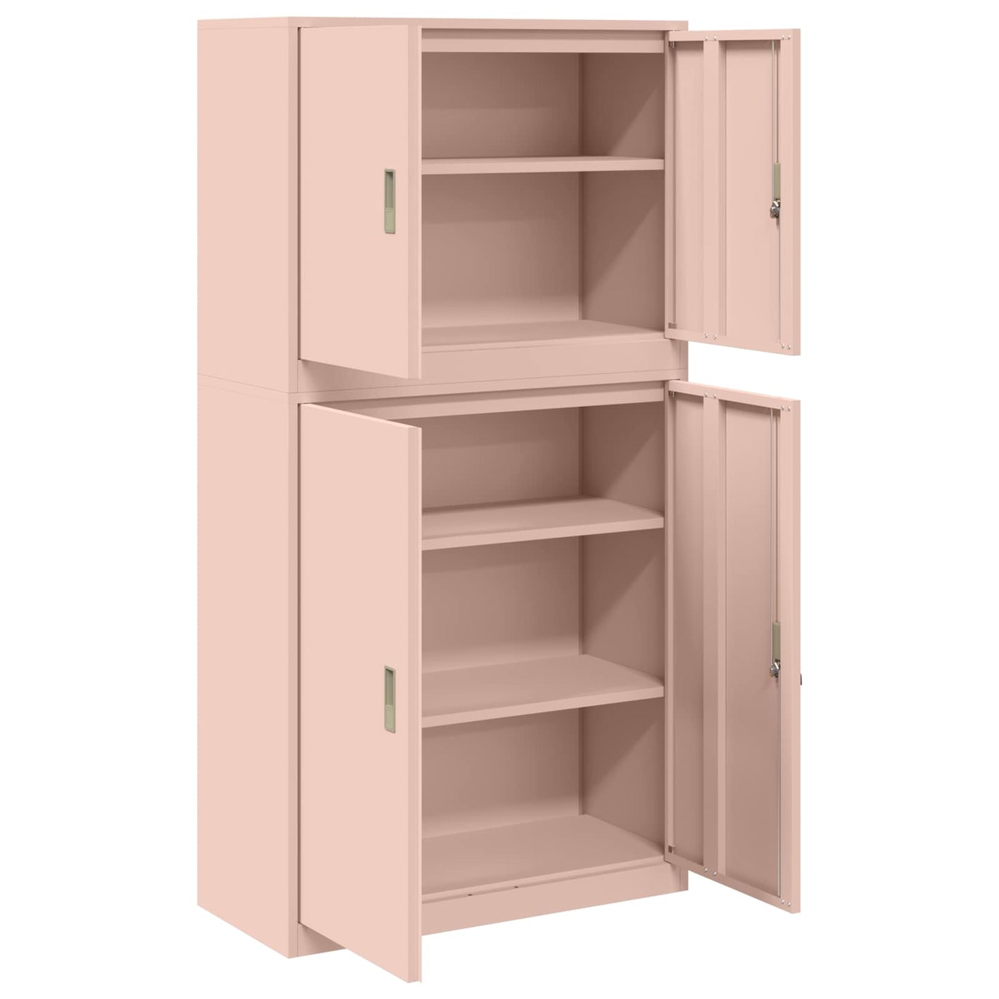 Oppbevaringsskap 2 stk. Rosa 90 x 40 x 175 cm Stål Låsbar