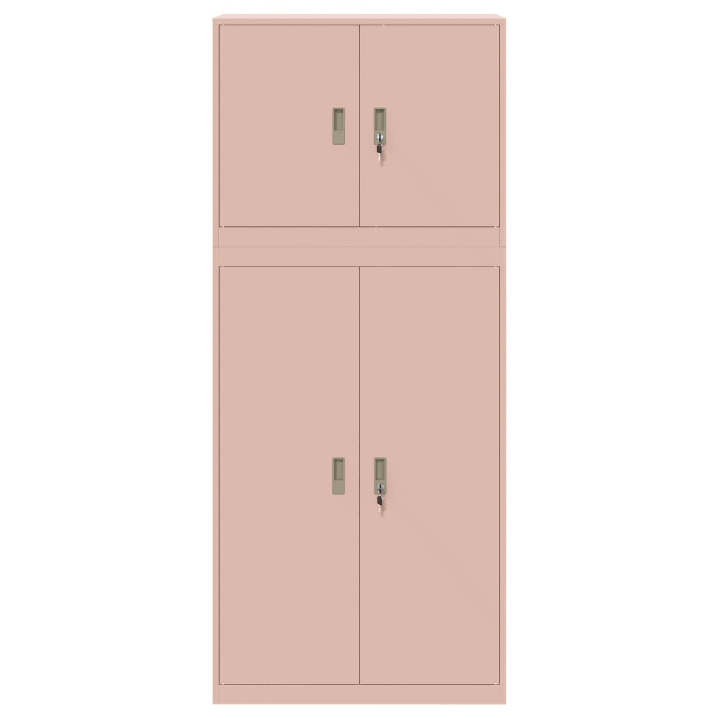 Oppbevaringsskap 2 stk. Rosa 90 x 40 x 210 cm Stål Låsbar