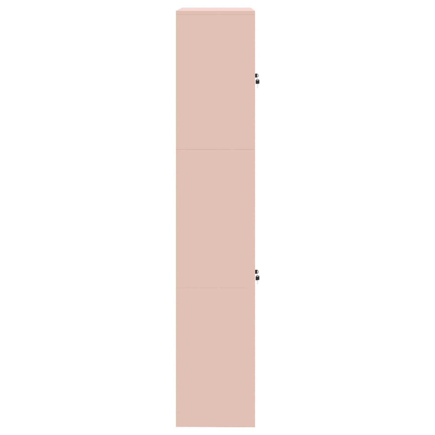 Oppbevaringsskap 2 stk. Rosa 90 x 40 x 210 cm Stål Låsbar