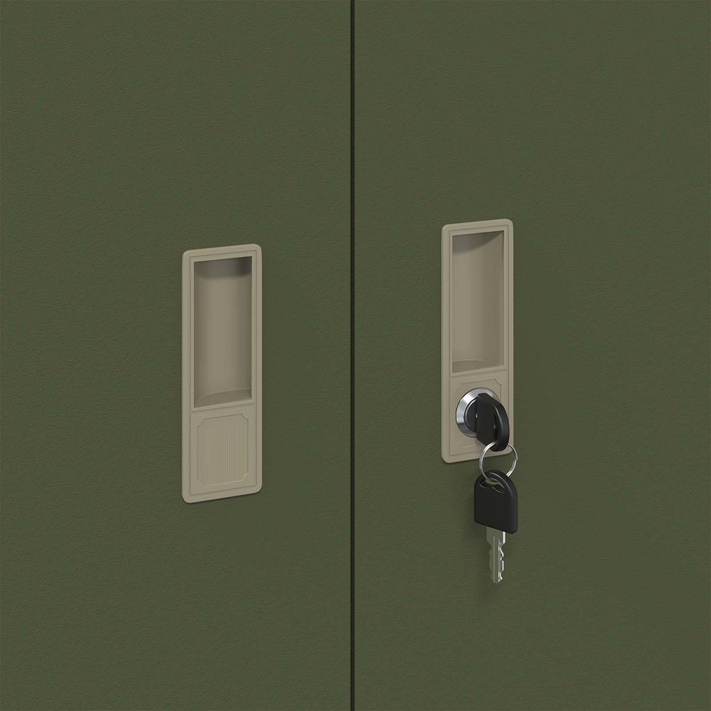 Oppbevaringsskap 2 stk. Olivengrønn 90 x 40 x 210 cm Stål