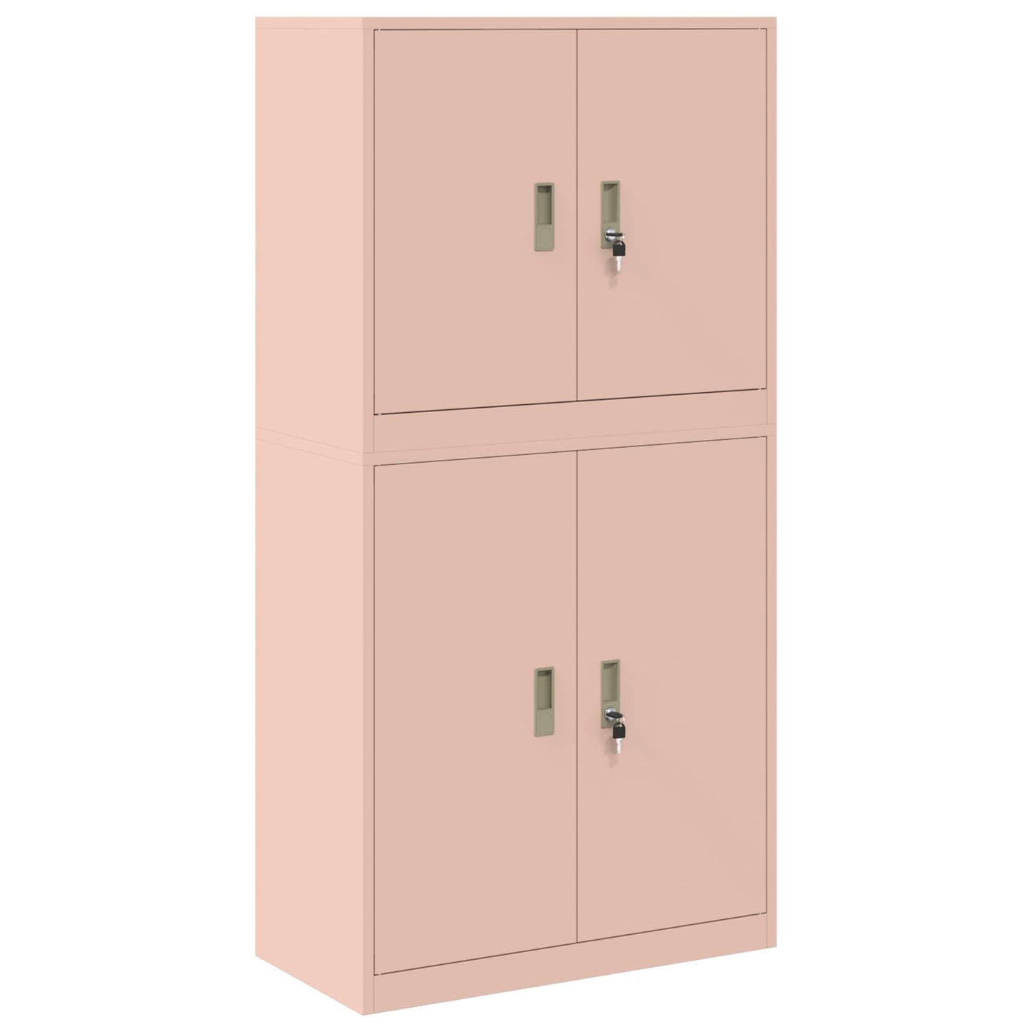 Oppbevaringsskap 2 stk. Rosa 80 x 40 x 160 cm Stål Låsbar