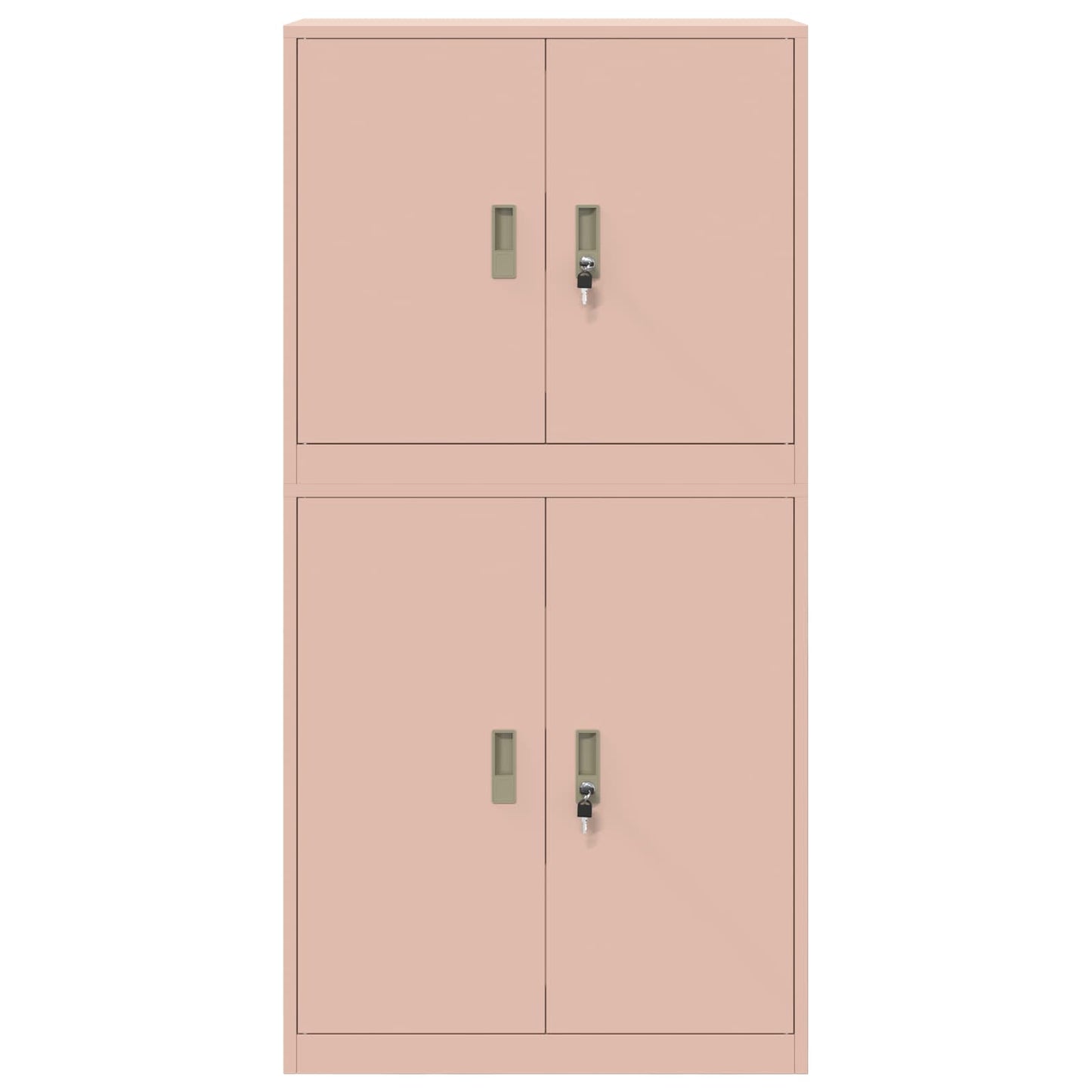 Oppbevaringsskap 2 stk. Rosa 80 x 40 x 160 cm Stål Låsbar