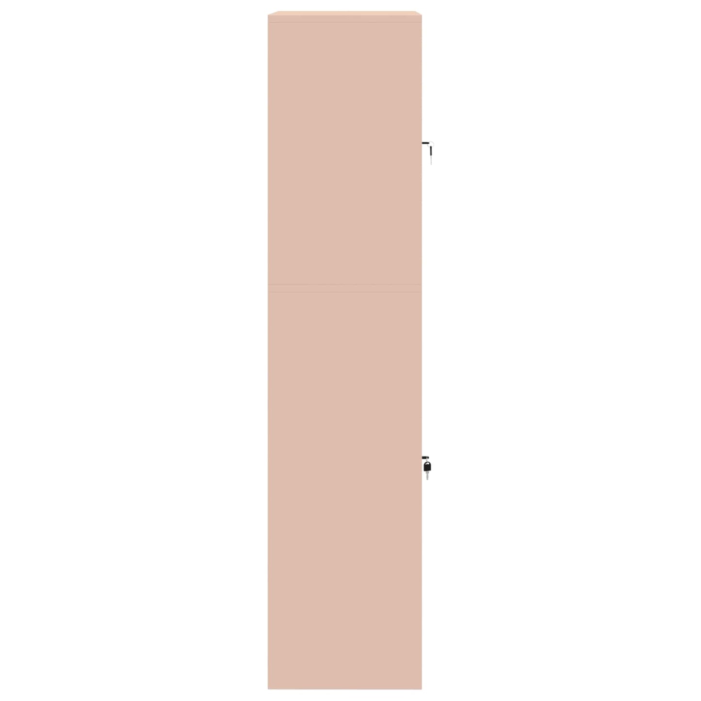 Oppbevaringsskap 2 stk. Rosa 80 x 40 x 175 cm Stål Låsbar