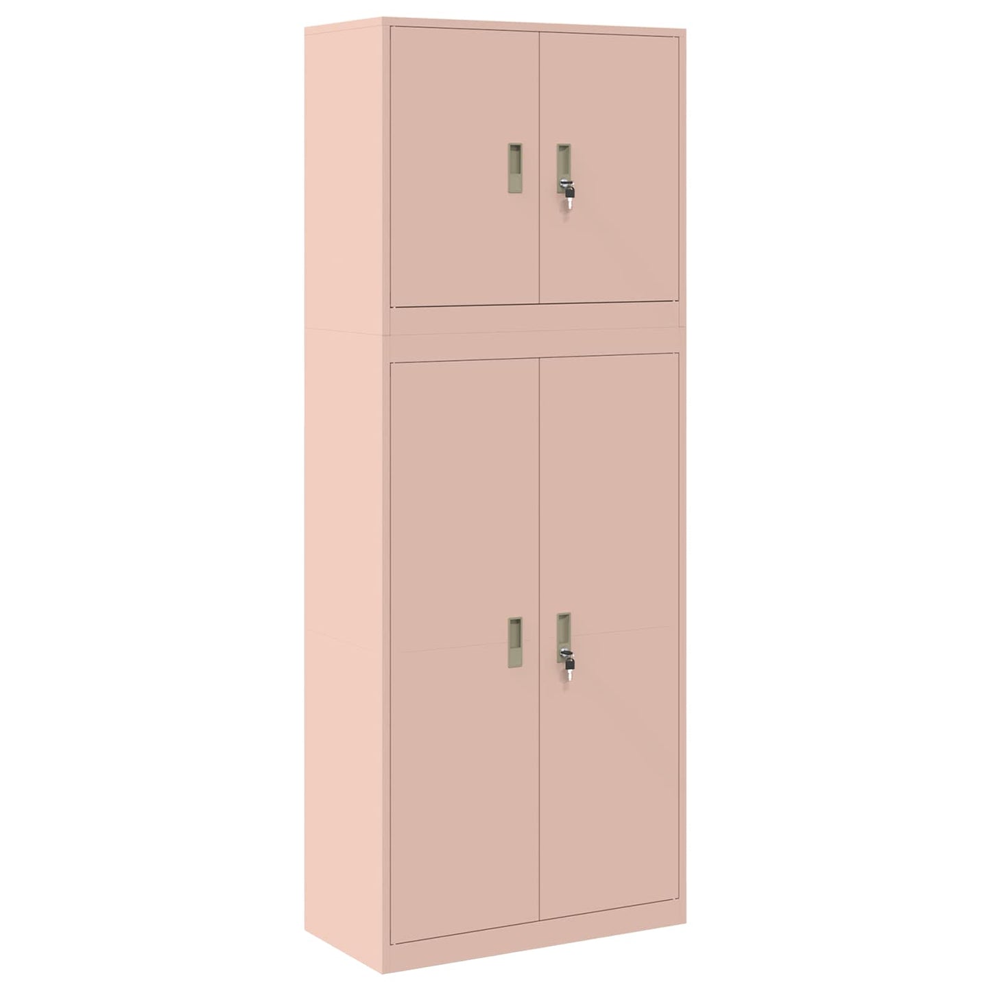 Oppbevaringsskap 2 stk. Rosa 80 x 40 x 210 cm Stål Låsbar