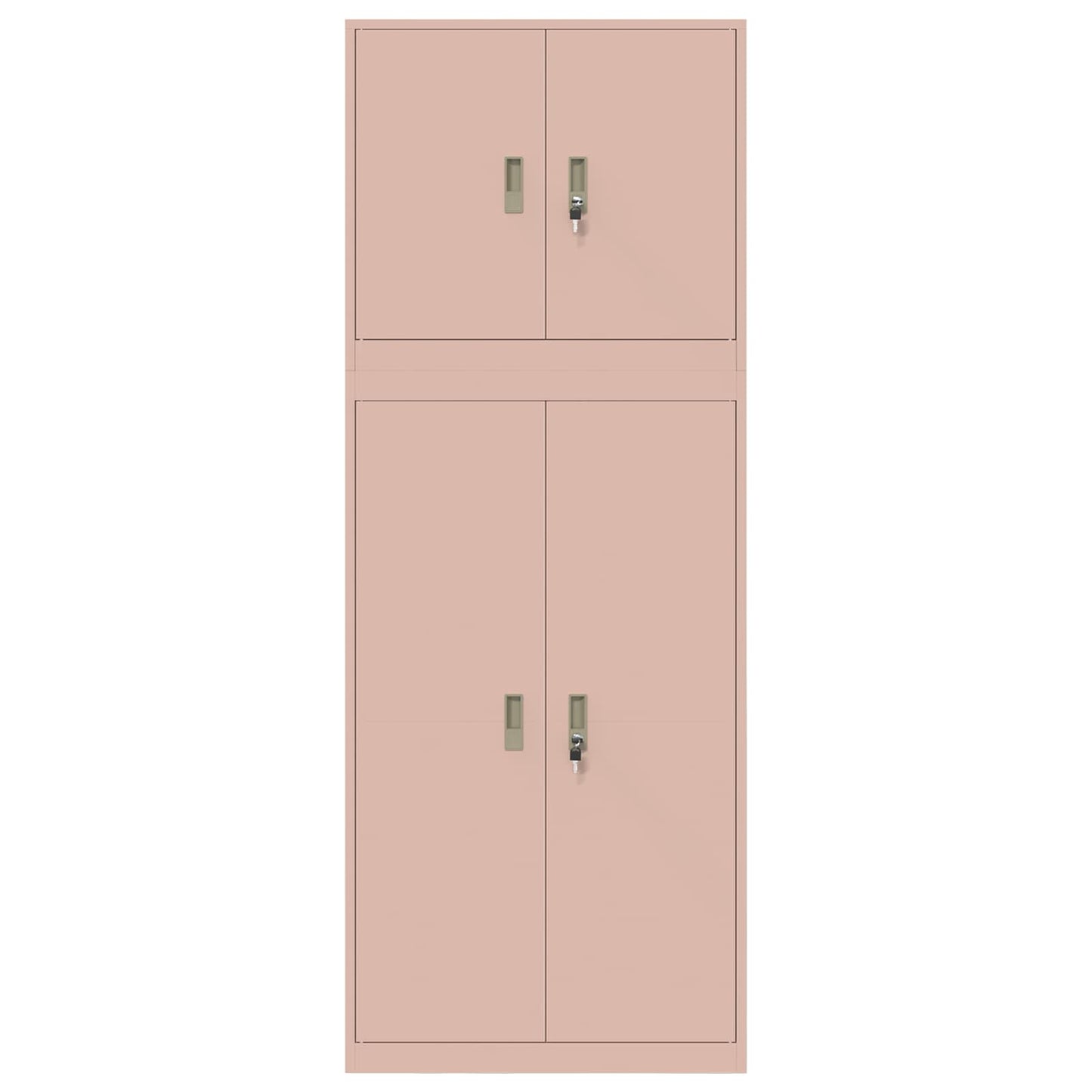 Oppbevaringsskap 2 stk. Rosa 80 x 40 x 210 cm Stål Låsbar