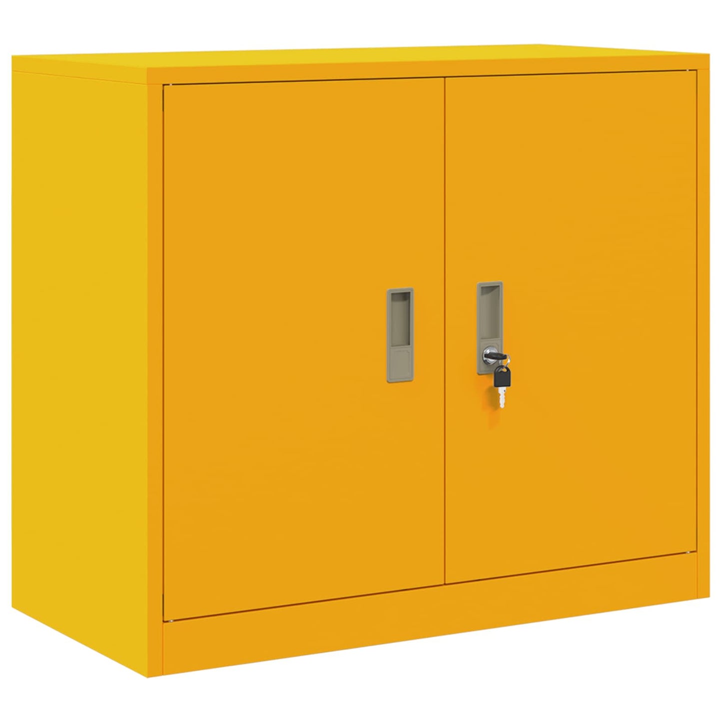 Oppbevaringsskap 2 stk. Sennepsgul 80 x 40 x 210 cm Stål Låsbar