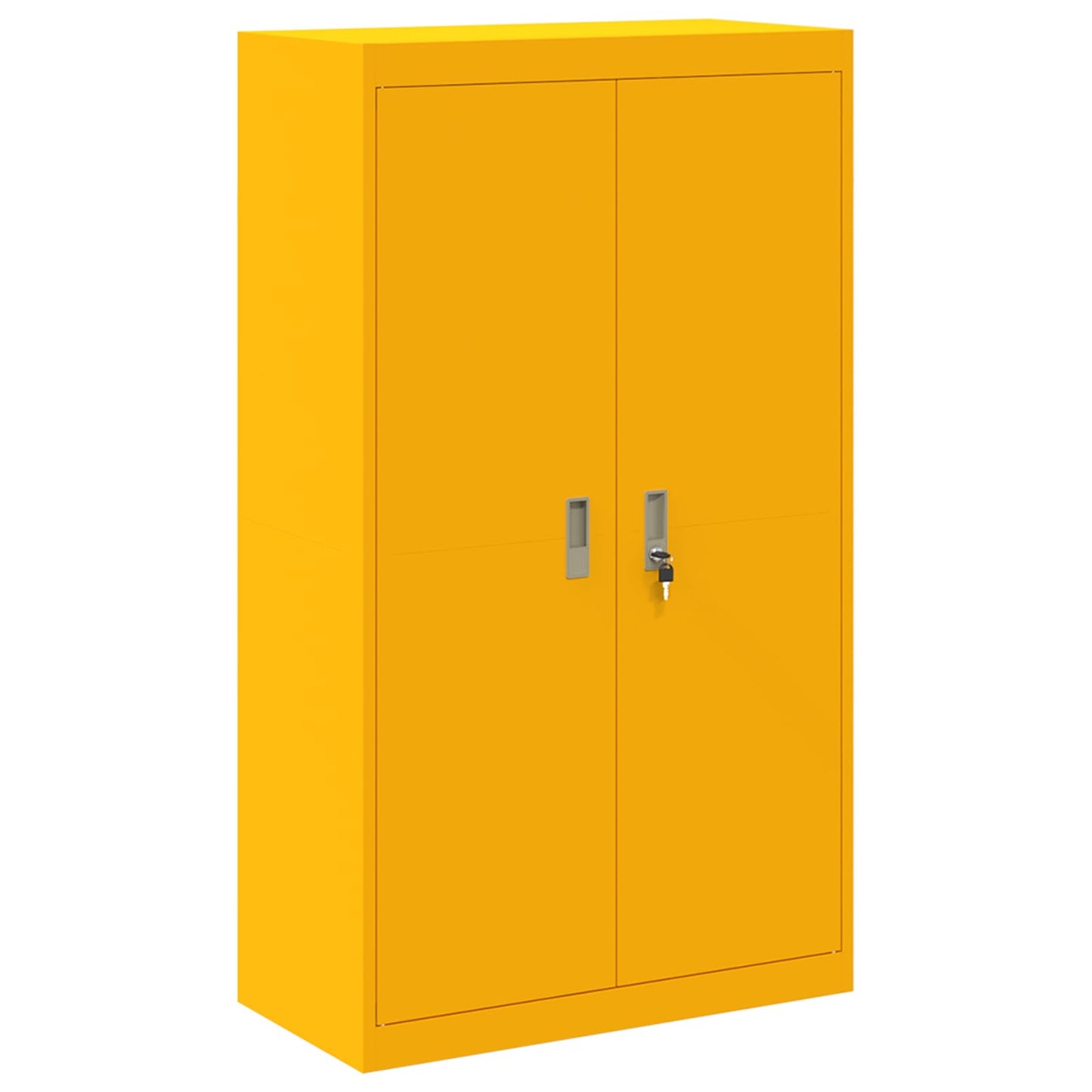 Oppbevaringsskap 2 stk. Sennepsgul 80 x 40 x 210 cm Stål Låsbar