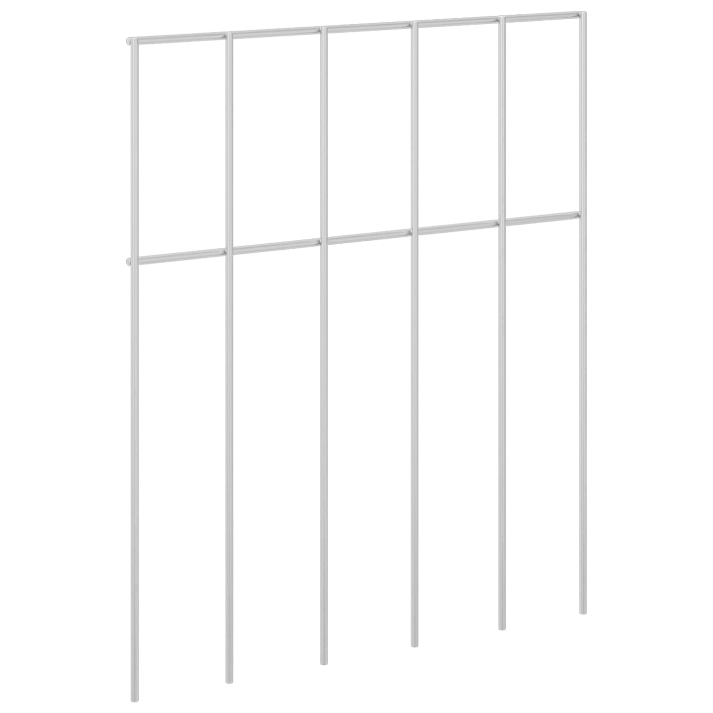 Hagegjerdepanel 24 stk. 25 x 30 cm Galvanisert stål Sølv