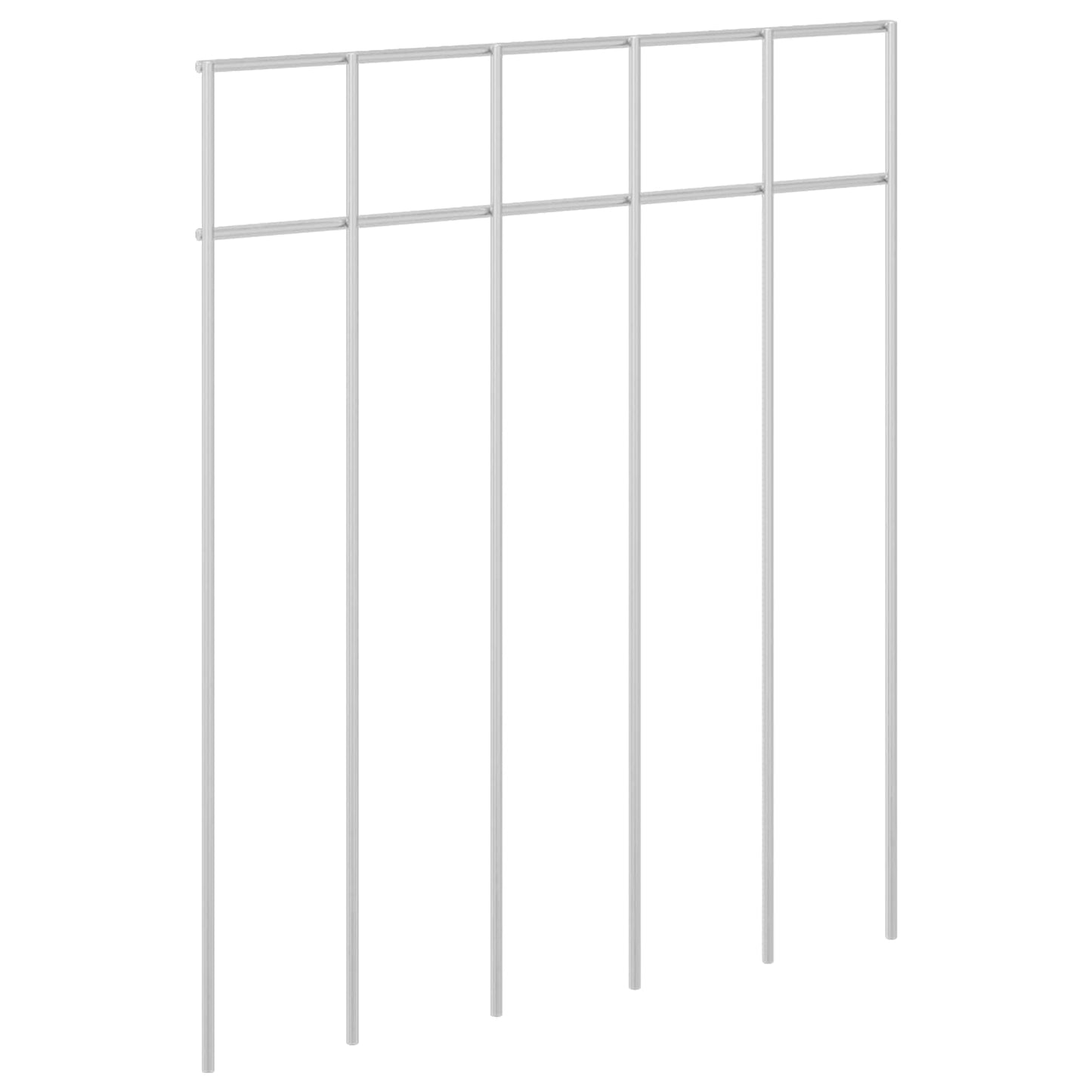 Hagegjerdepanel 12 stk. 25 x 30 cm Galvanisert stål Sølv