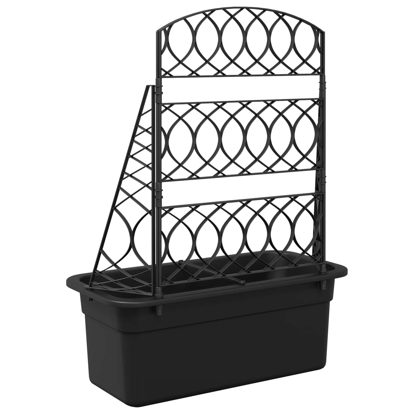 Plantekasse med espalier Antrasitt 58 x 29 x 78 cm PP