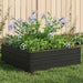 Hevet bed Svart 75,5 x 75,5 x 25 cm PP