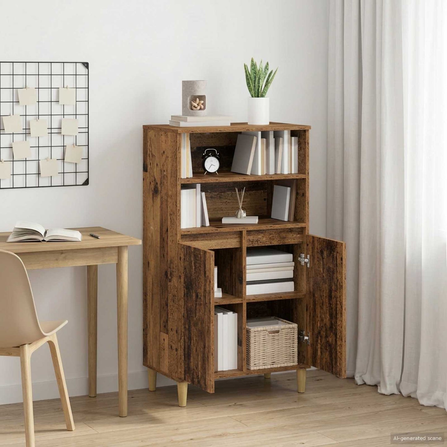 Høyskap Eiketre 60 x 36 x 110 cm Konstruert tre