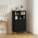 Høyskap Svart eik 60 x 36 x 110 cm Konstruert tre