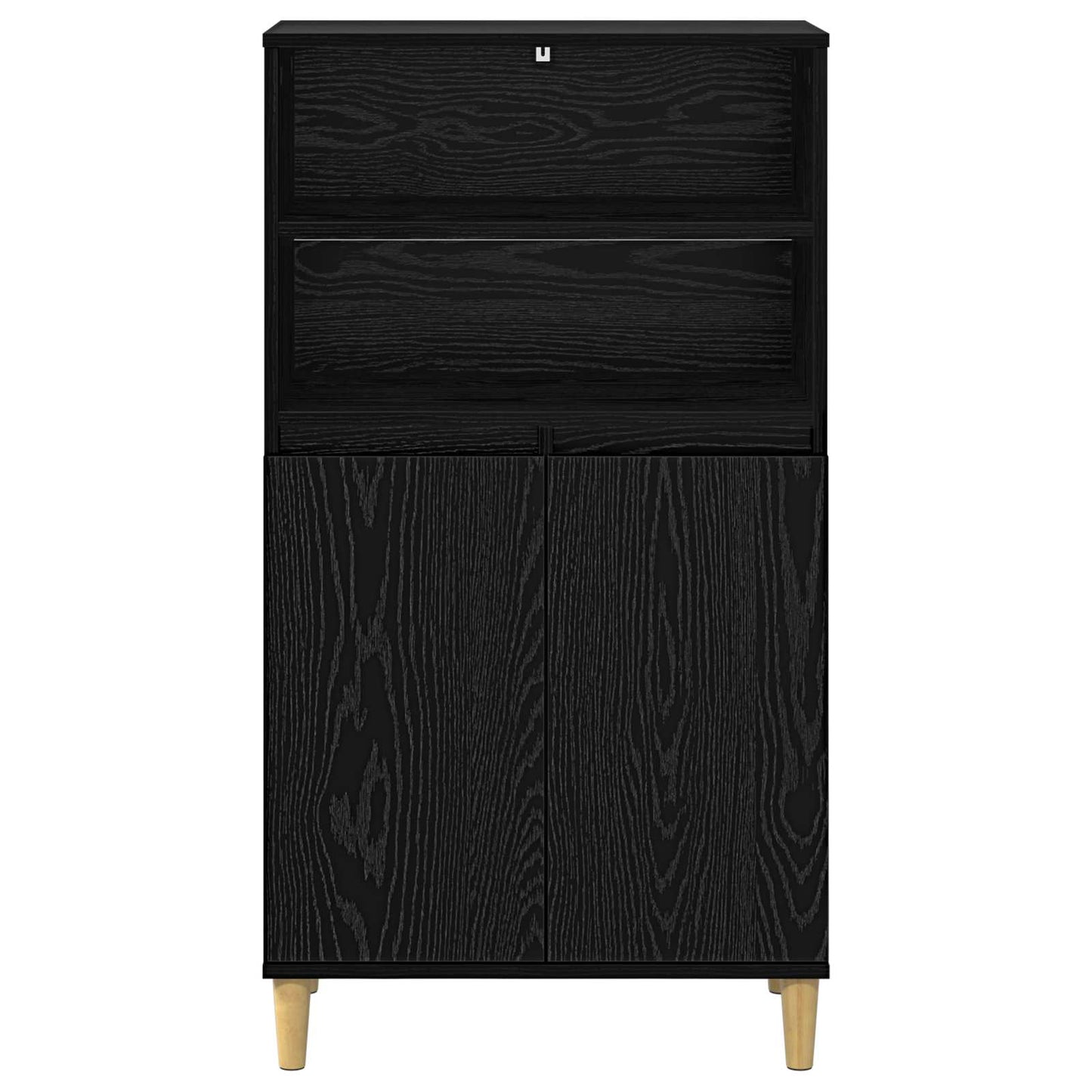 Høyskap Svart eik 60 x 36 x 110 cm Konstruert tre