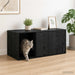 Katt bur møbel Svart eik 100 x 49 x 45 cm Konstruert tre