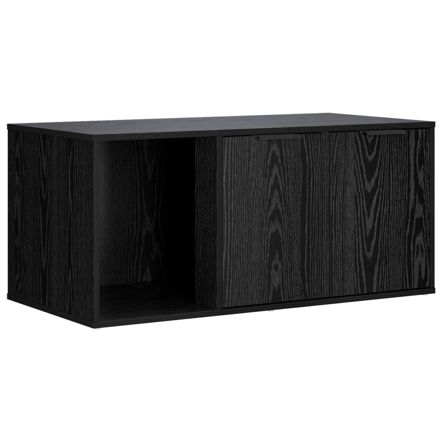 Katt bur møbel Svart eik 100 x 49 x 45 cm Konstruert tre