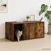 Katt bur møbel Røkt Eik 100 x 49 x 45 cm Konstruert tre