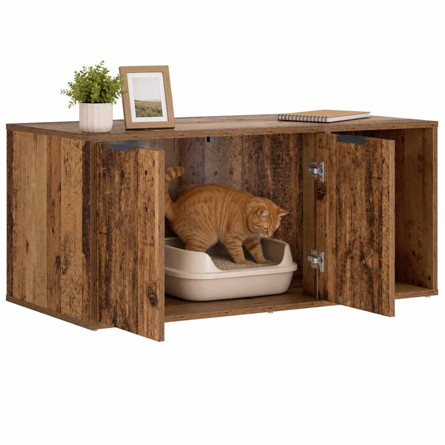 Katt bur møbel Gammelt tre 100 x 49 x 45 cm Konstruert tre