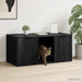 Katt bur møbel Svart eik 100 x 49 x 45 cm Konstruert tre