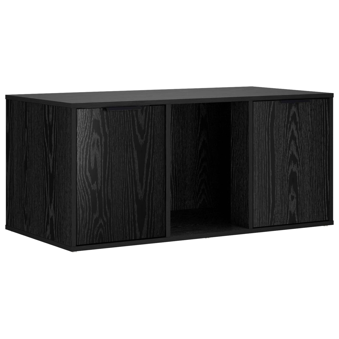 Katt bur møbel Svart eik 100 x 49 x 45 cm Konstruert tre