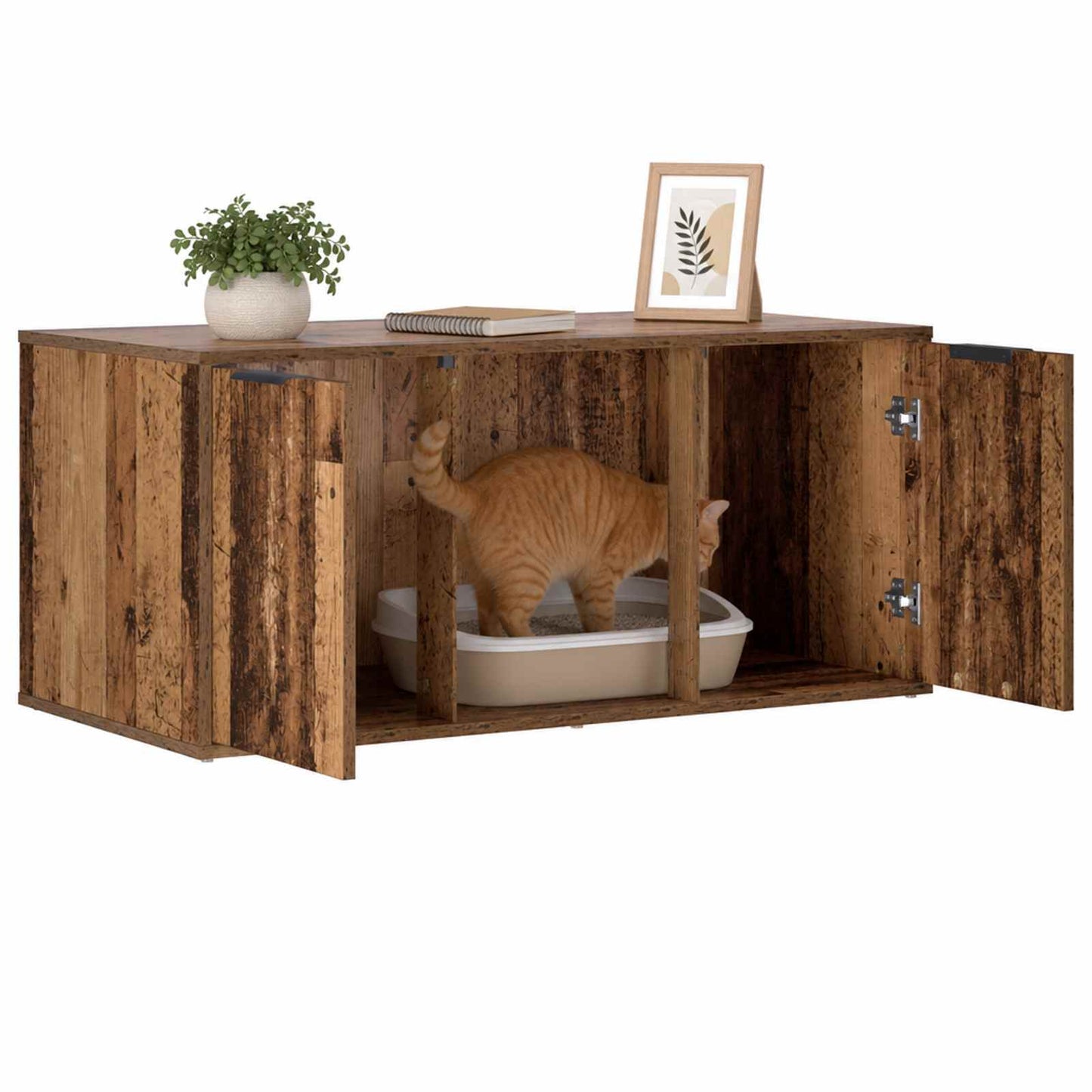 Katt bur møbel Gammelt tre 100 x 49 x 45 cm Konstruert tre