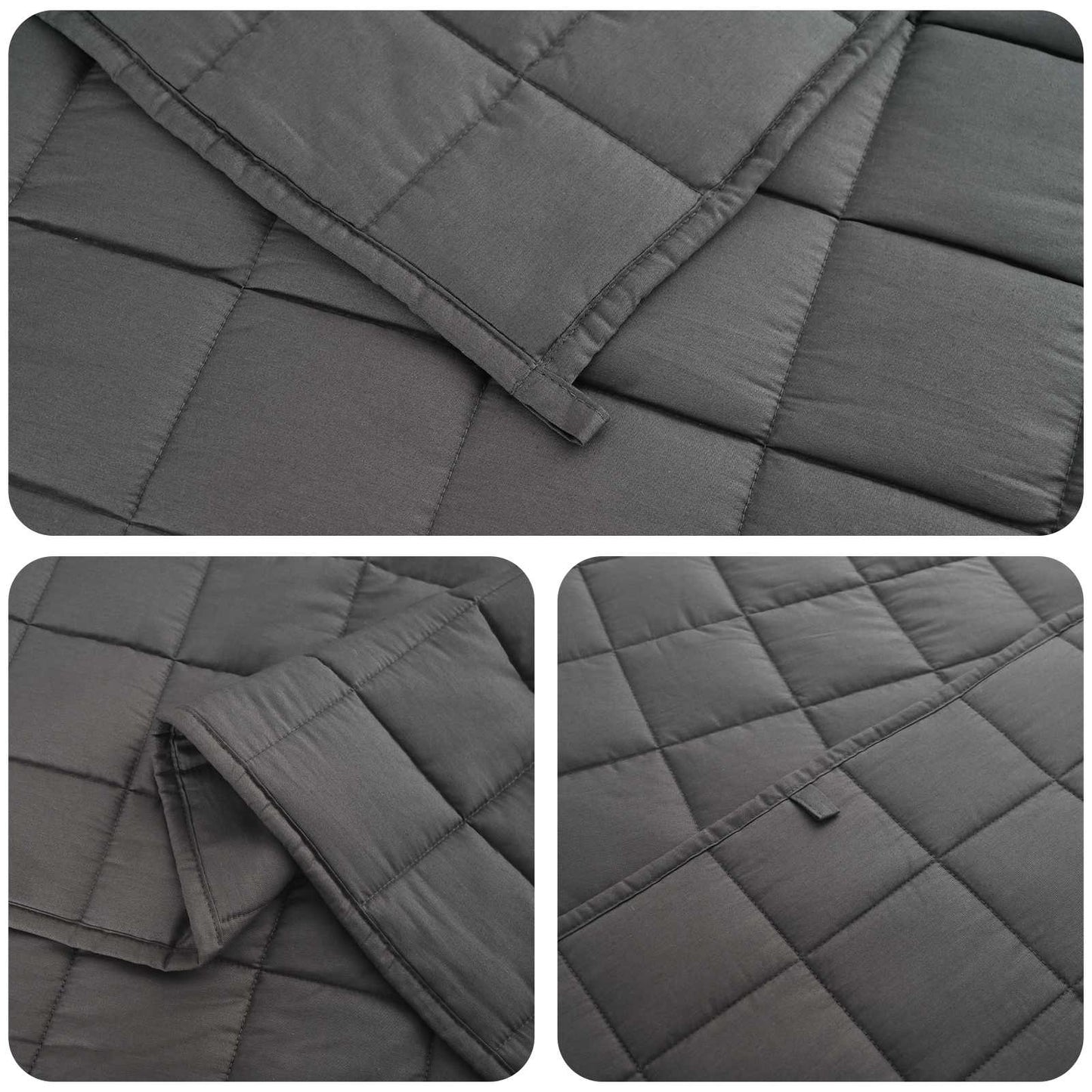Vektet Teppe Antrasitt 200 x 200 cm 13 kg 100% Bomull 205T
