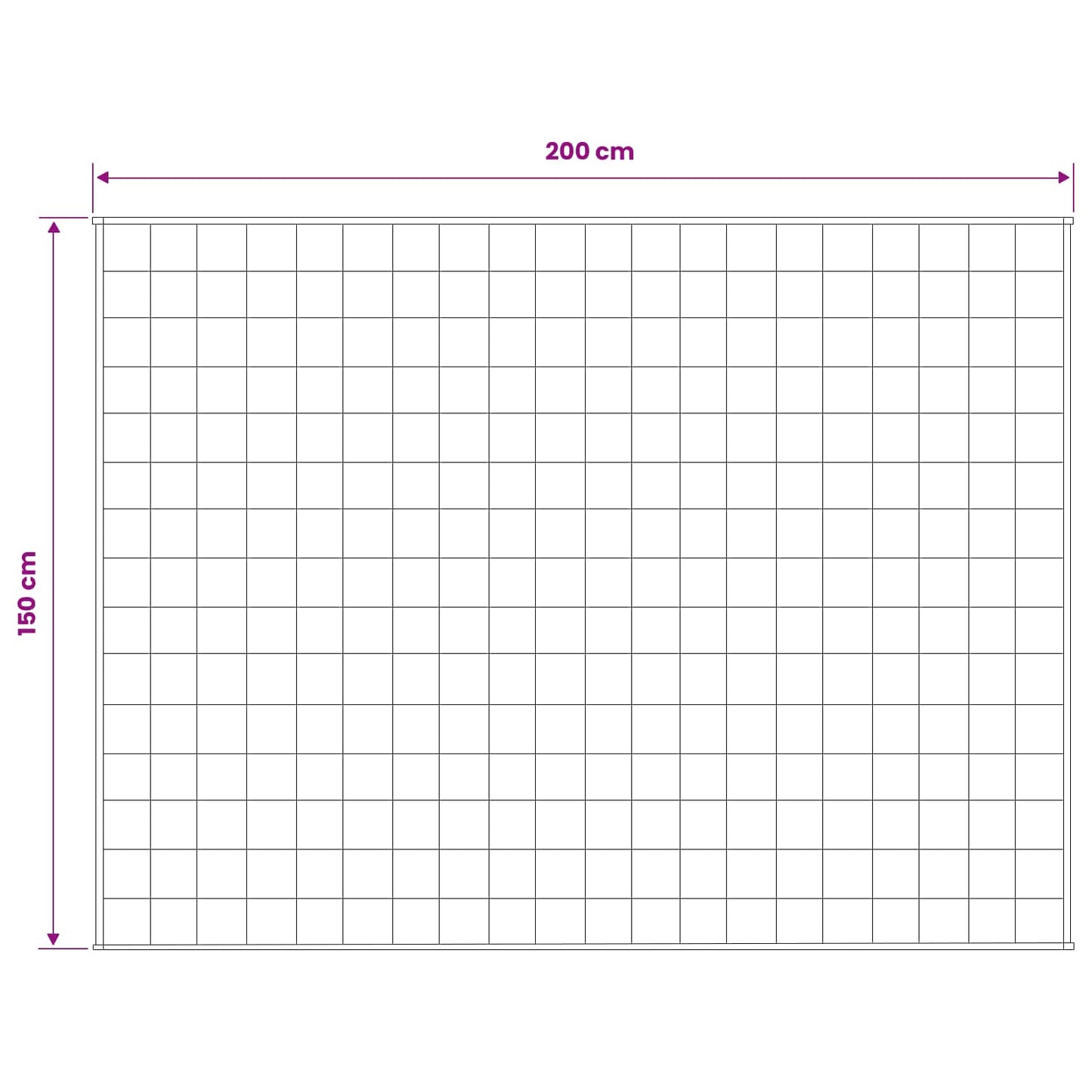 Vektet Teppe Antrasitt 150 x 200 cm 7 kg 100% Bomull 205T