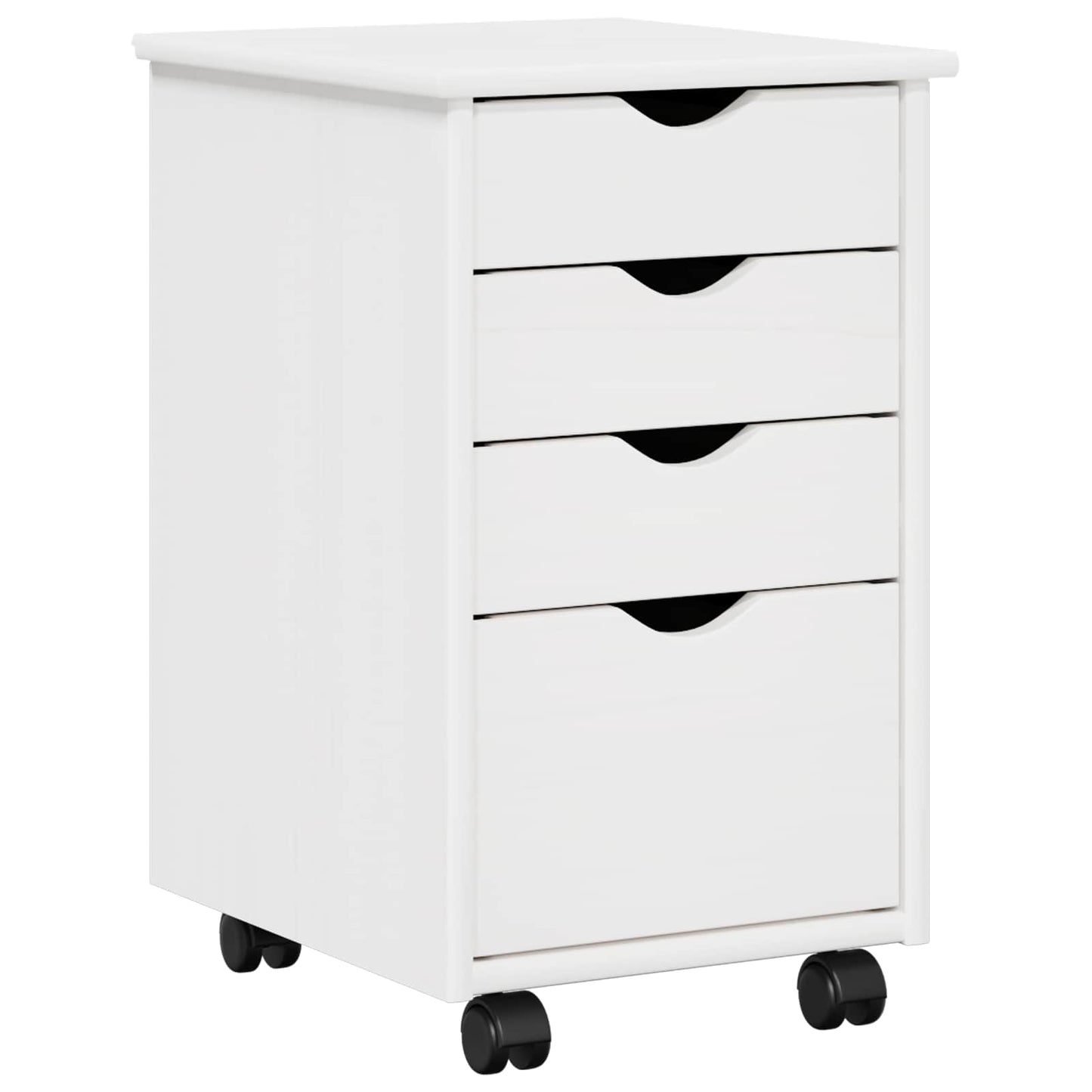 Skrivebordskapsett 2 stk. Hvit Heltre furu