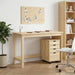 Skrivebordskapsett 2 stk. Brun Heltre furu