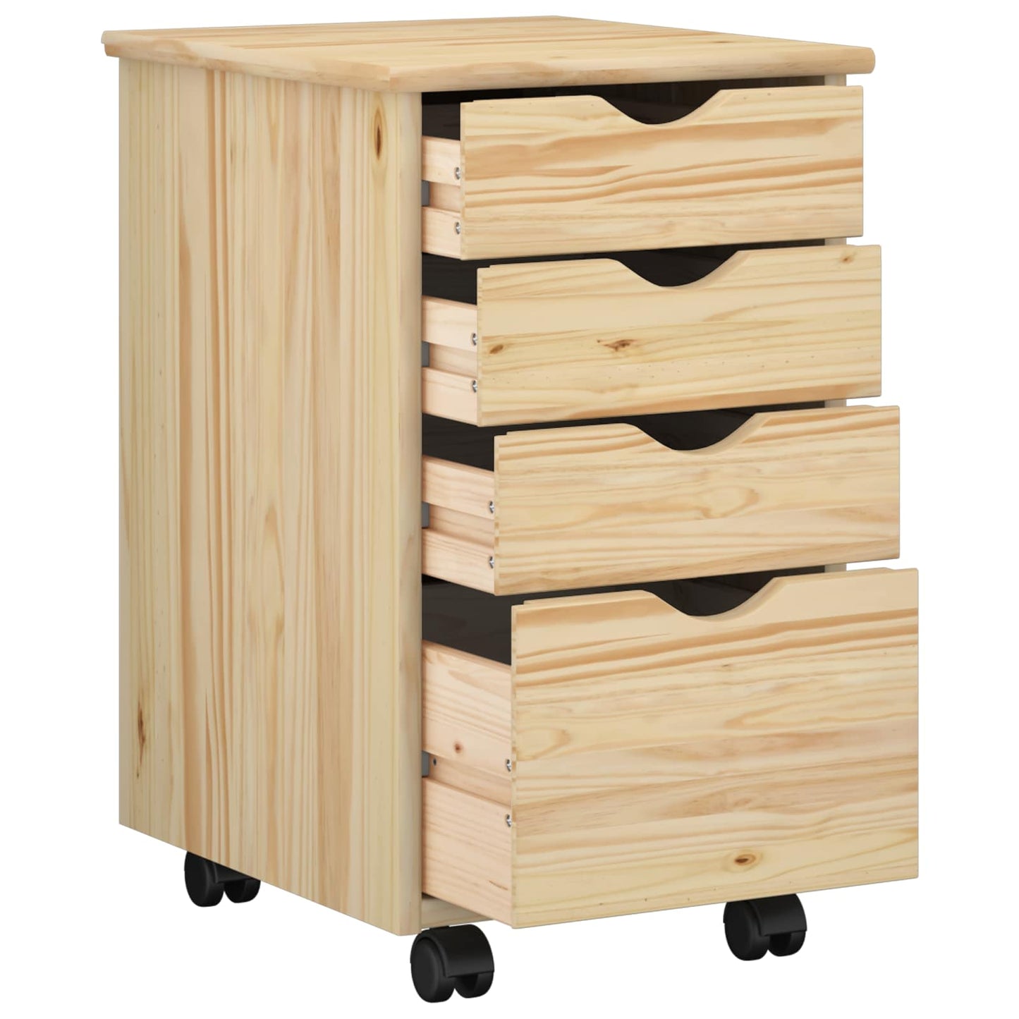 Skrivebordskapsett 2 stk. Brun Heltre furu