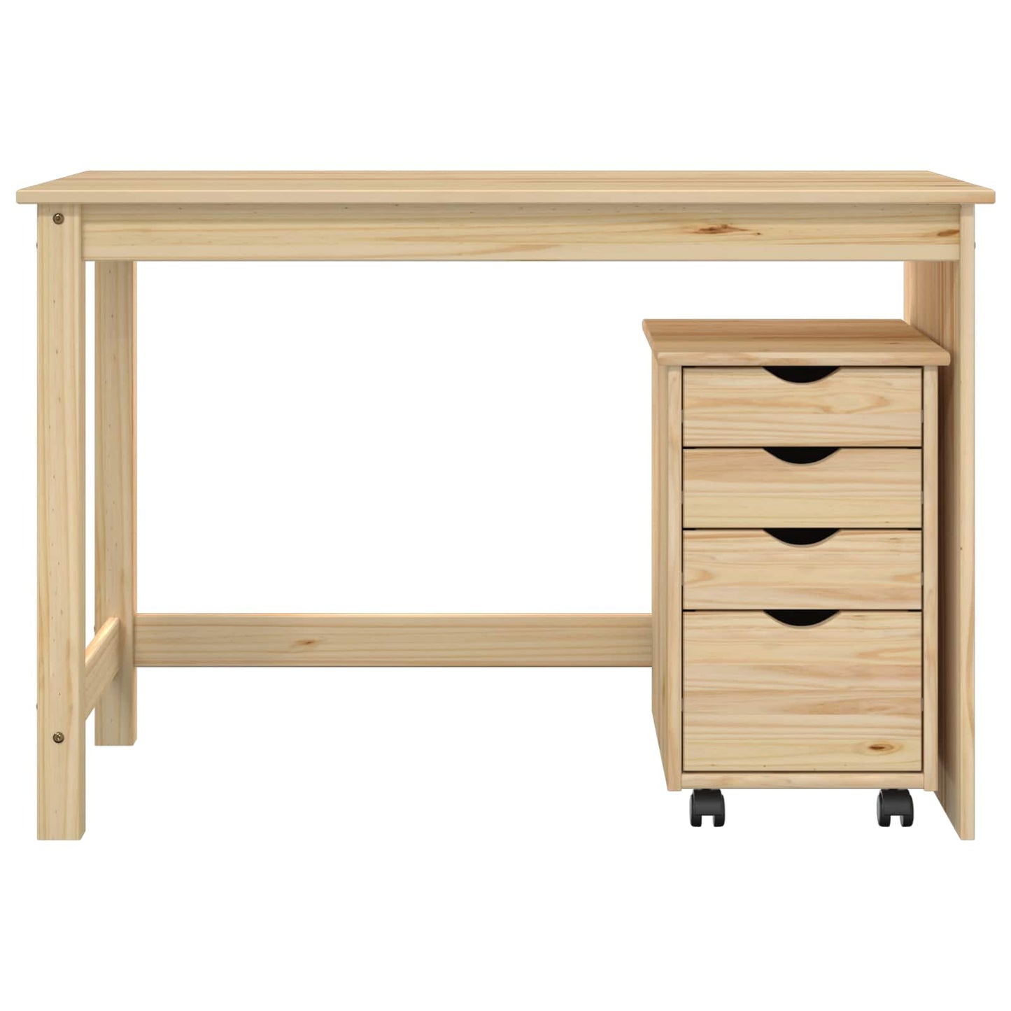 Skrivebordskapsett 2 stk. Brun Heltre furu