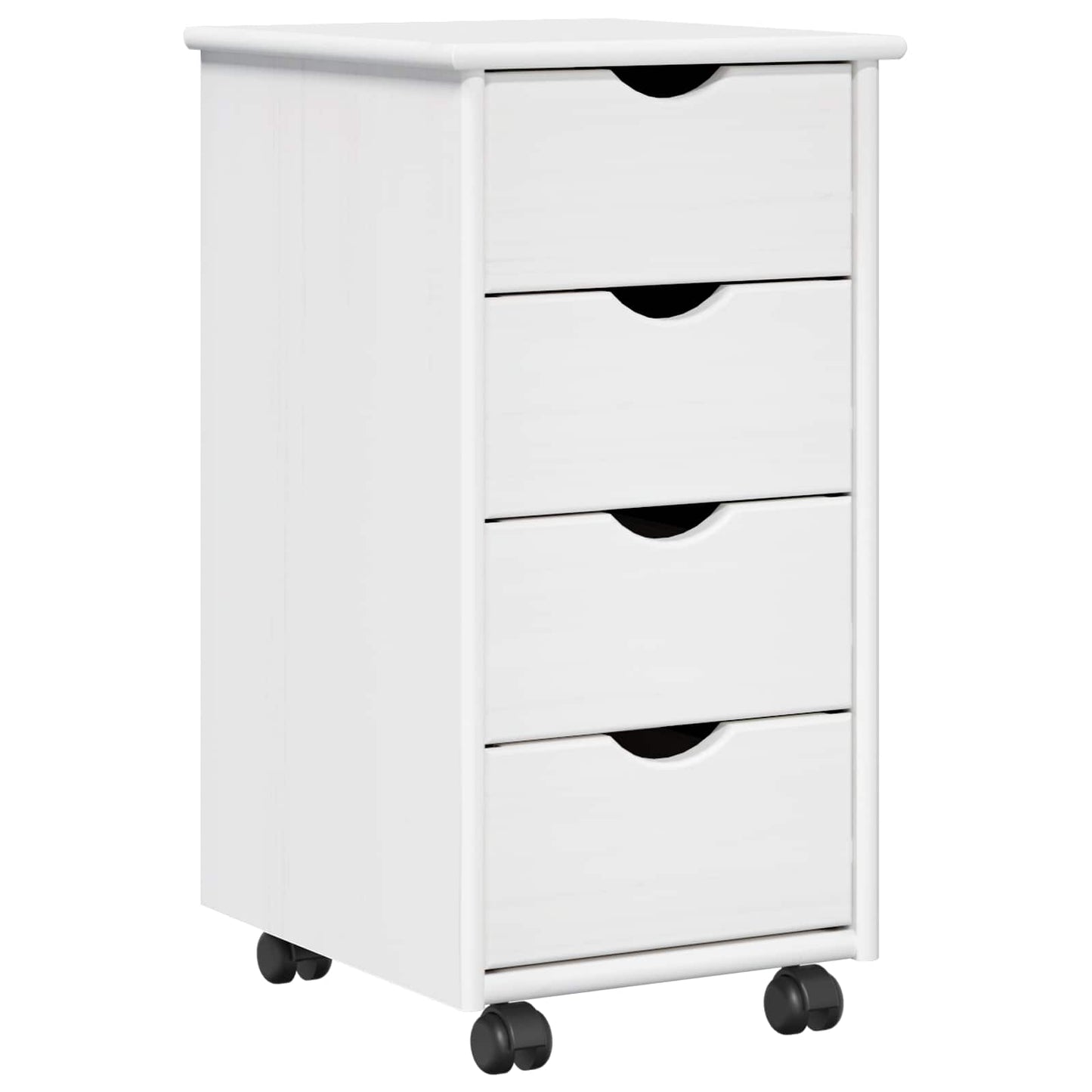 Skrivebordskapsett 2 stk. Hvit Heltre furu