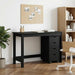 Skrivebordskapsett 2 stk. Svart Heltre furu