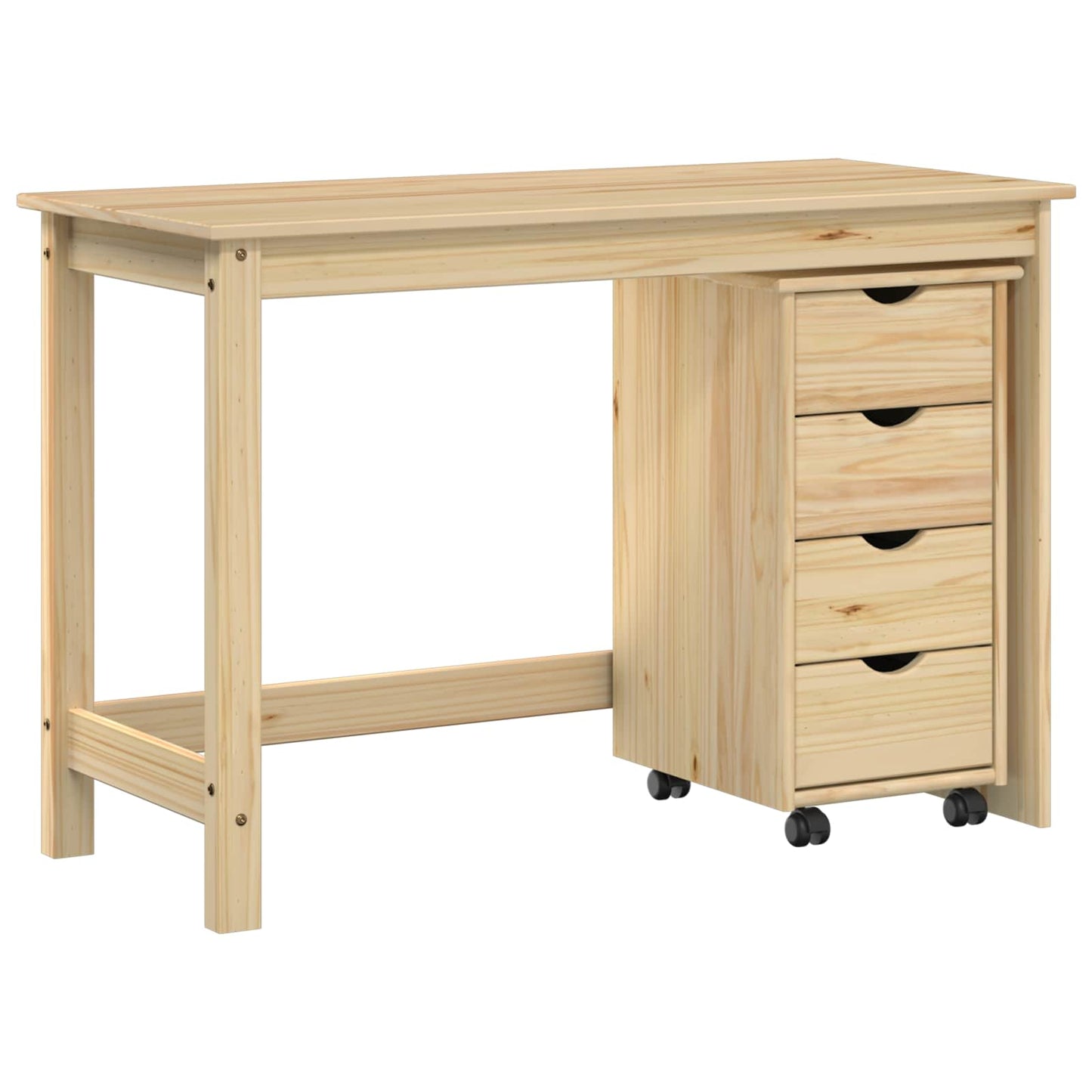 Skrivebordskapsett 2 stk. Brun Heltre furu