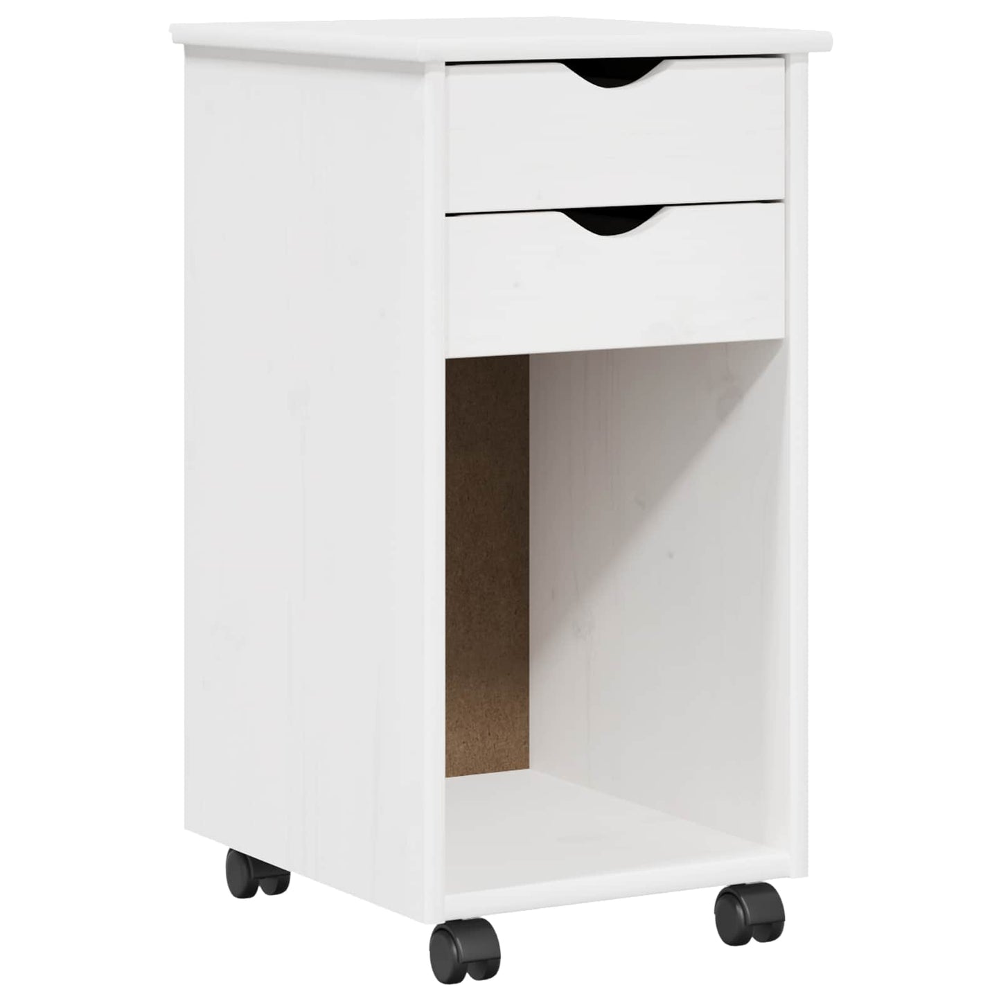 Skrivebordskapsett 2 stk. Hvit Heltre furu