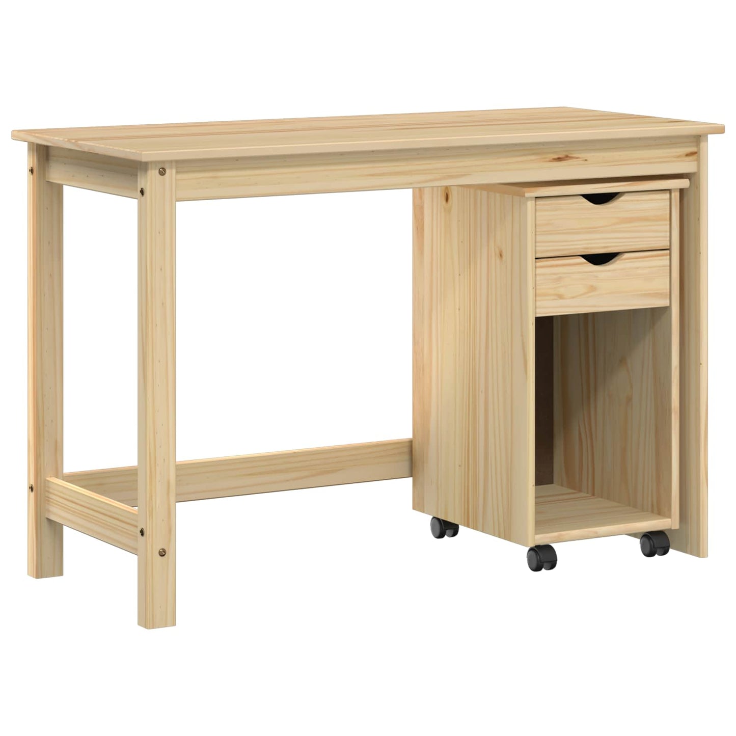Skrivebordskapsett 2 stk. Brun Heltre furu