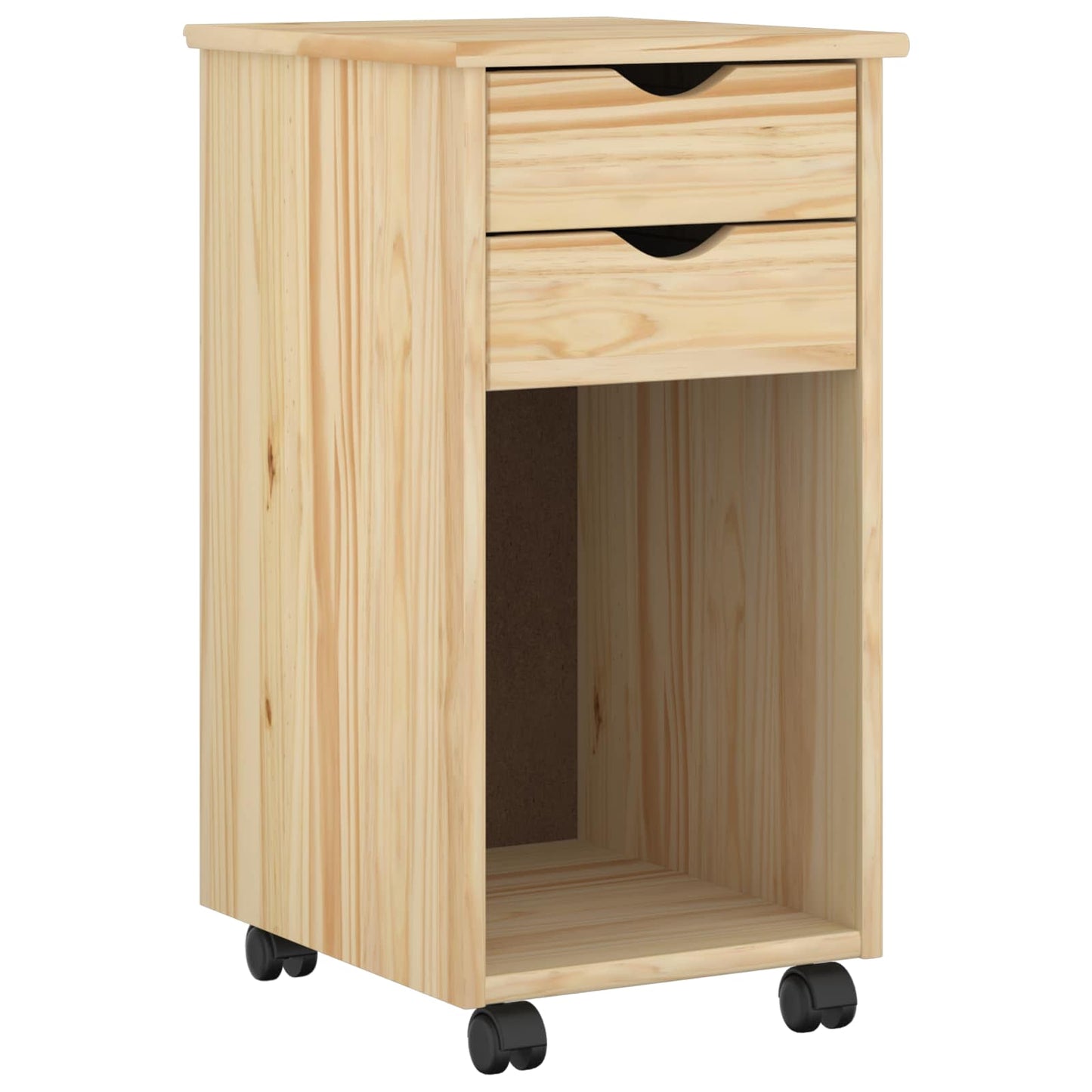 Skrivebordskapsett 2 stk. Brun Heltre furu