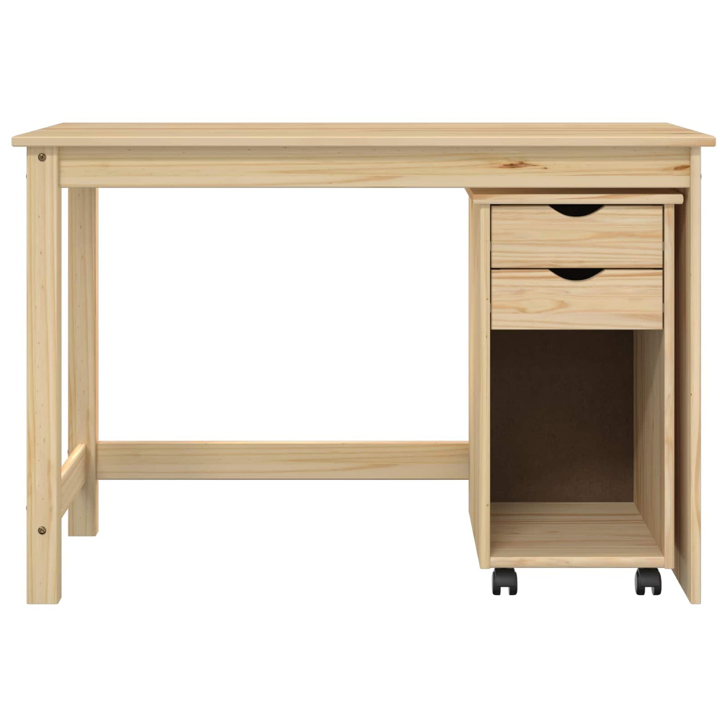 Skrivebordskapsett 2 stk. Brun Heltre furu