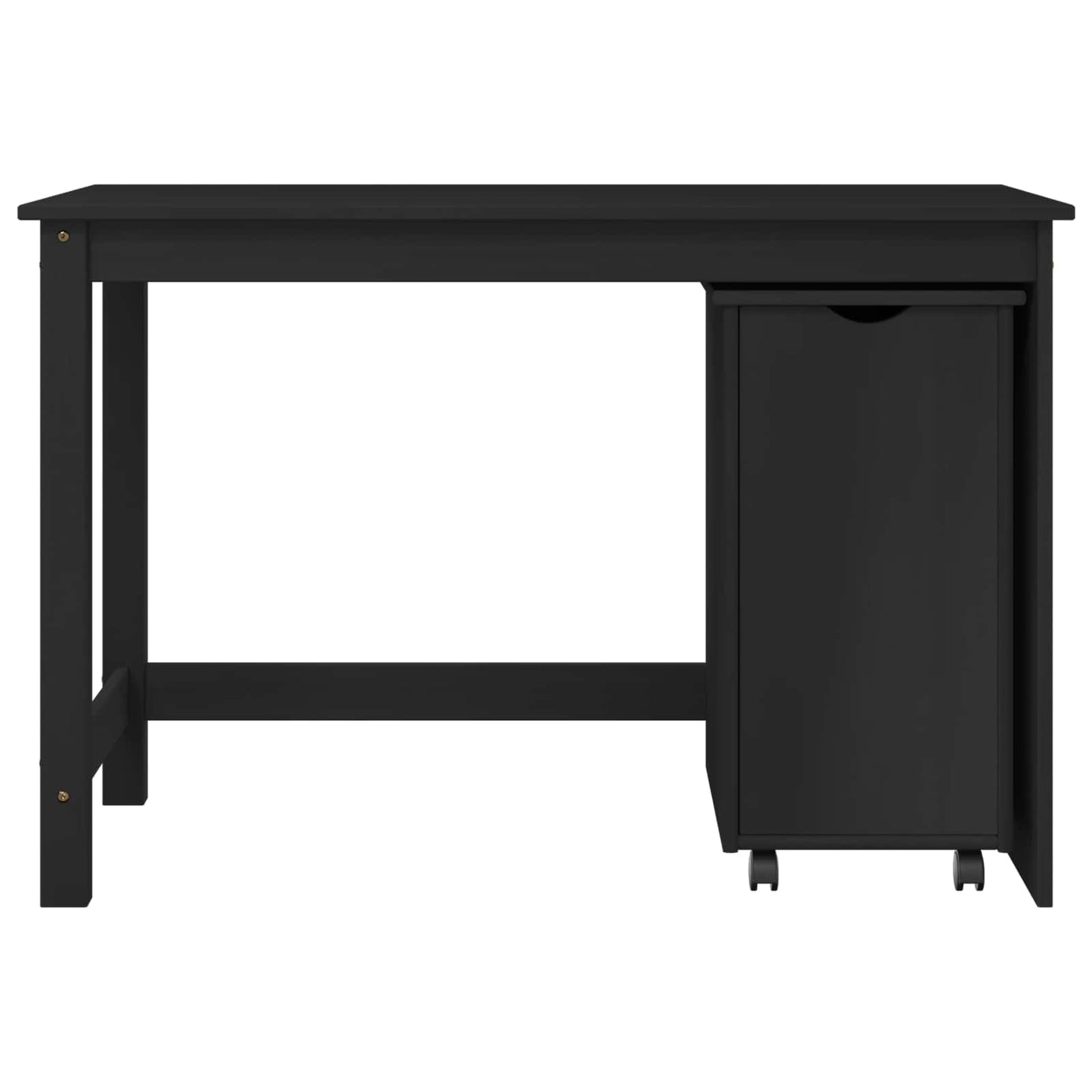 Skrivebordskapsett 2 stk. Svart Heltre furu