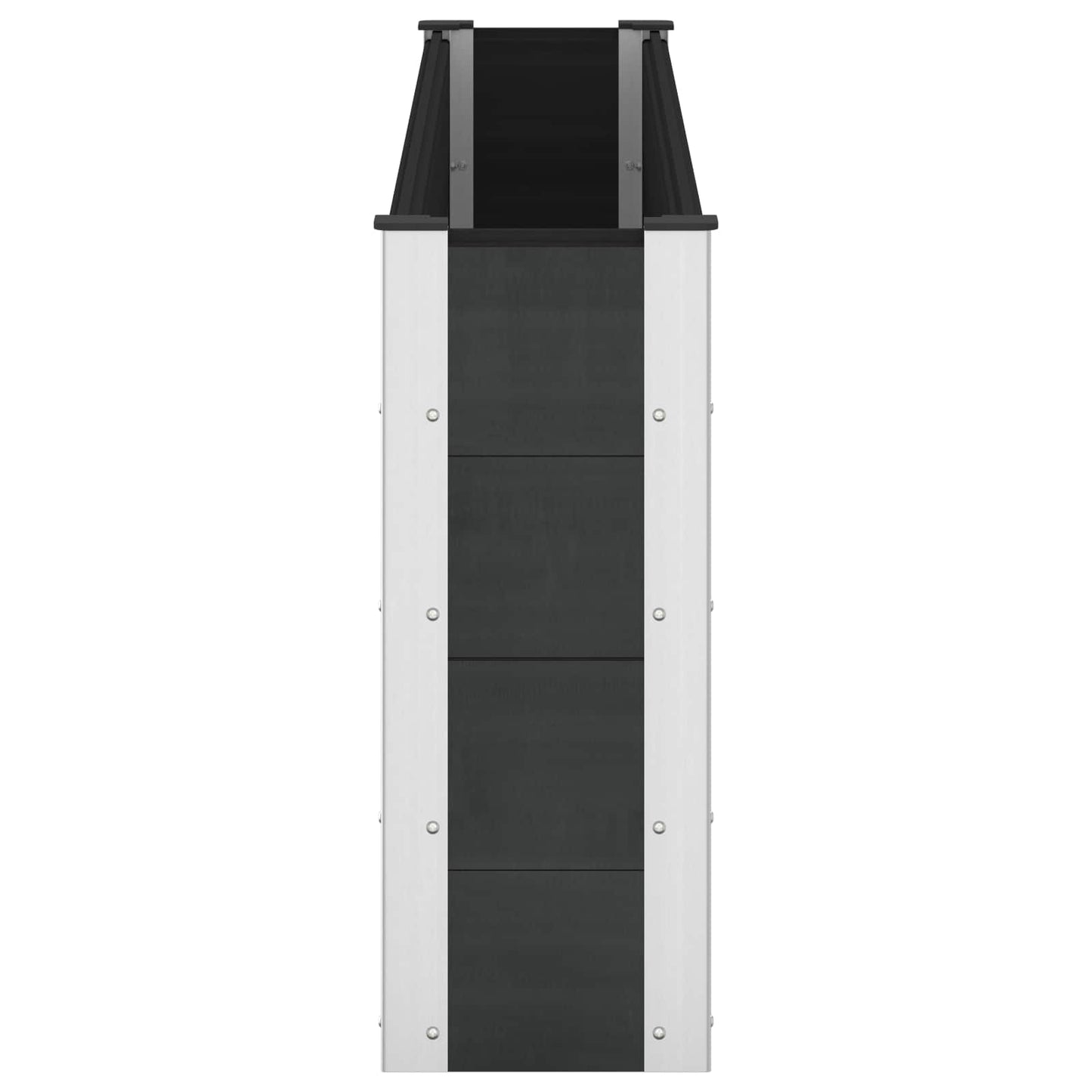 Høybed Svart 200 x 30 x 72 cm WPC og Aluminium