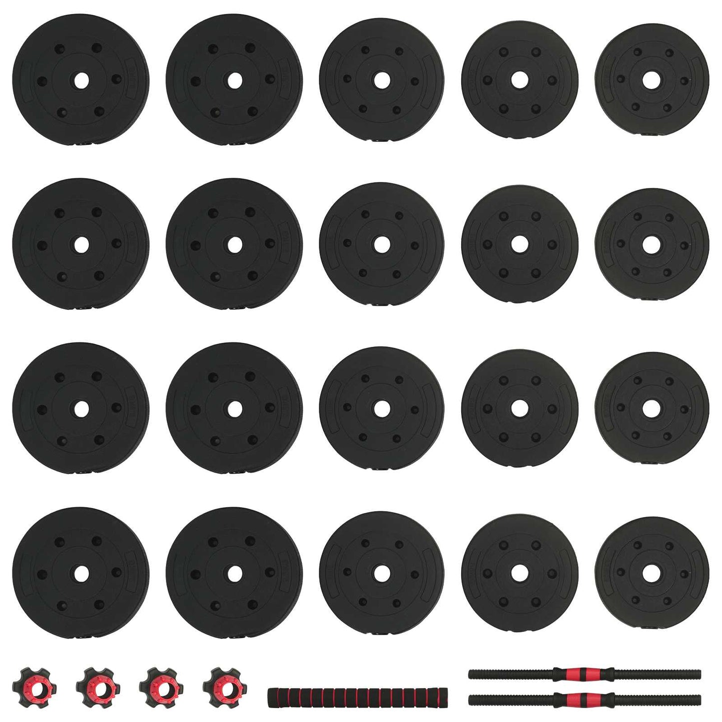 2-i-1 Manualsett 40kg Svart og Rød Sement og jernsand